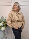 Load image into Gallery viewer, Short Hooded Jacket - Caramel/Cream