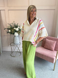 Load image into Gallery viewer, Collared Crochet Jumper - Cream/Mix
