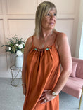 Load image into Gallery viewer, Beaded Strapy Sundress Dress - Rust
