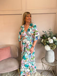 Load image into Gallery viewer, Vibrant Aztec Maxi Dress - Mint Green/Mix - Wardrobe By Simone
