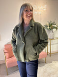 Load image into Gallery viewer, Teddy Boucle Cardi/Jacket - Khaki
