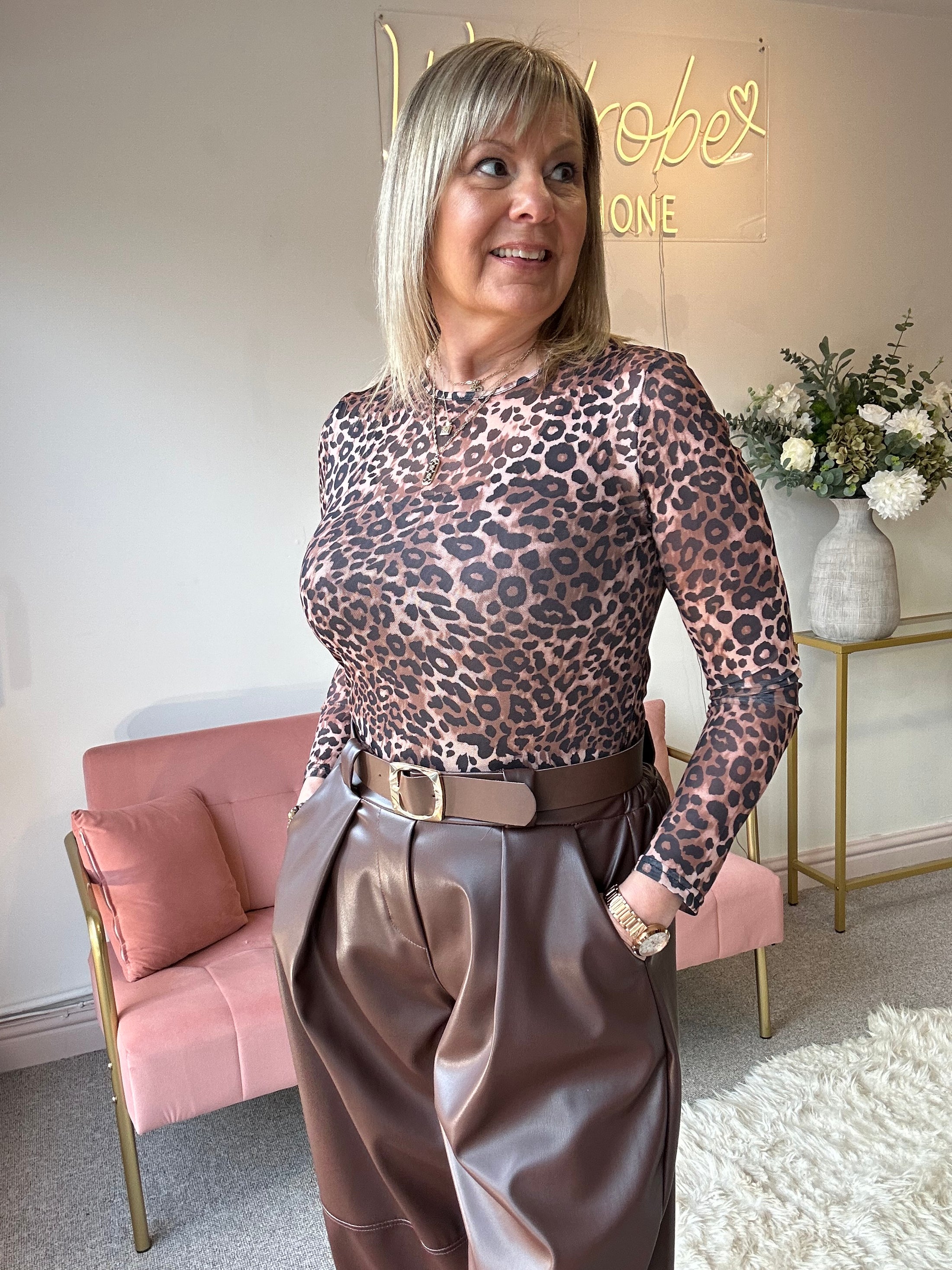 Mesh Top - Leopard