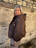 Load image into Gallery viewer, Short Hooded Jacket - Brown
