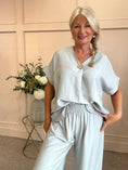 Load image into Gallery viewer, Wide Leg Pants & V Neck Top - Grey One Size

