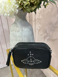 Load image into Gallery viewer, Silver Stud Detail Bag -  Black - Wardrobe By Simone

