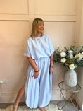 Load image into Gallery viewer, Handkerchief Hem Top & Pant Set - Pale Blue - Wardrobe By Simone
