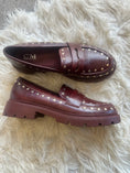 Load image into Gallery viewer, Chunky Studded Loafer - Burgundy
