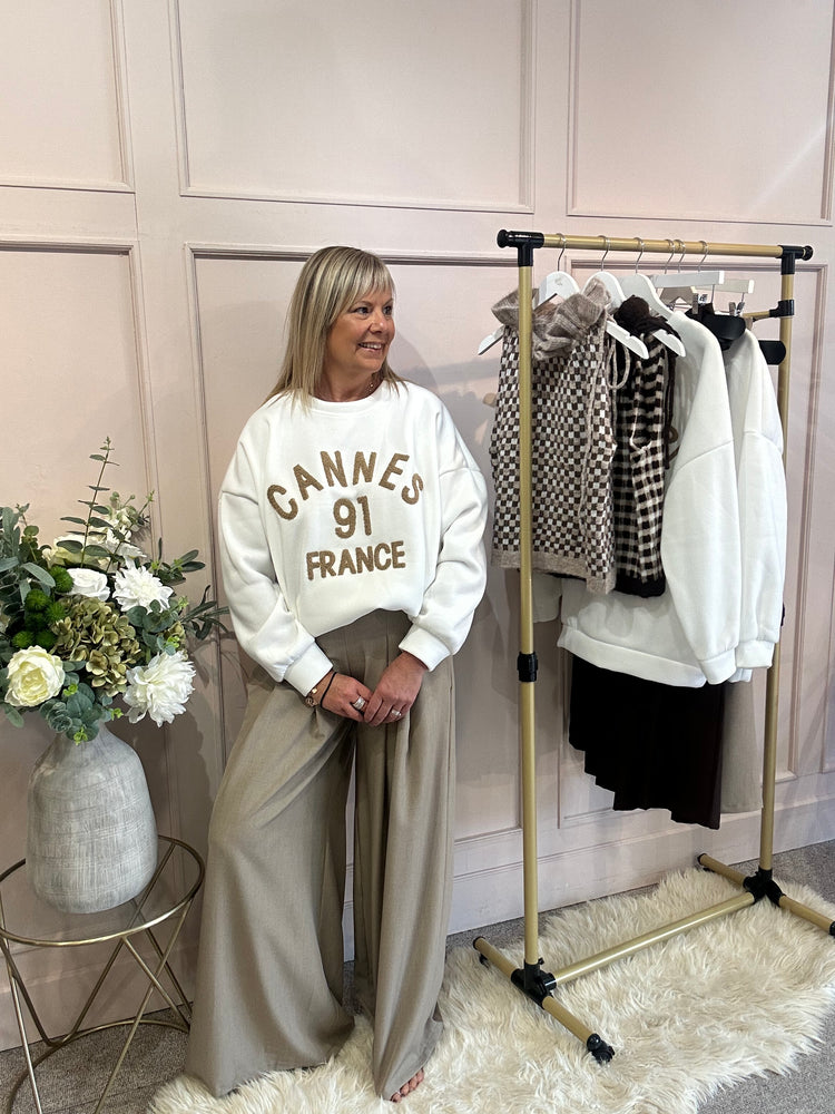 Cannes 91 Sweatshirt  - White