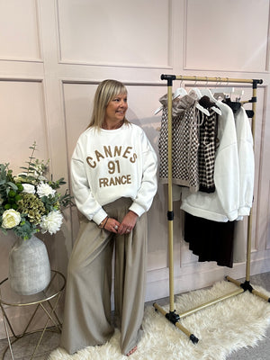 Cannes 91 Sweatshirt  - White