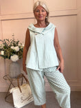 Load image into Gallery viewer, Cowl Neck Waistcoat Style Top - Sage Green One size
