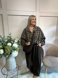 Load image into Gallery viewer, A Checked Zip Jacket - Khaki/Brown - Wardrobe By Simone
