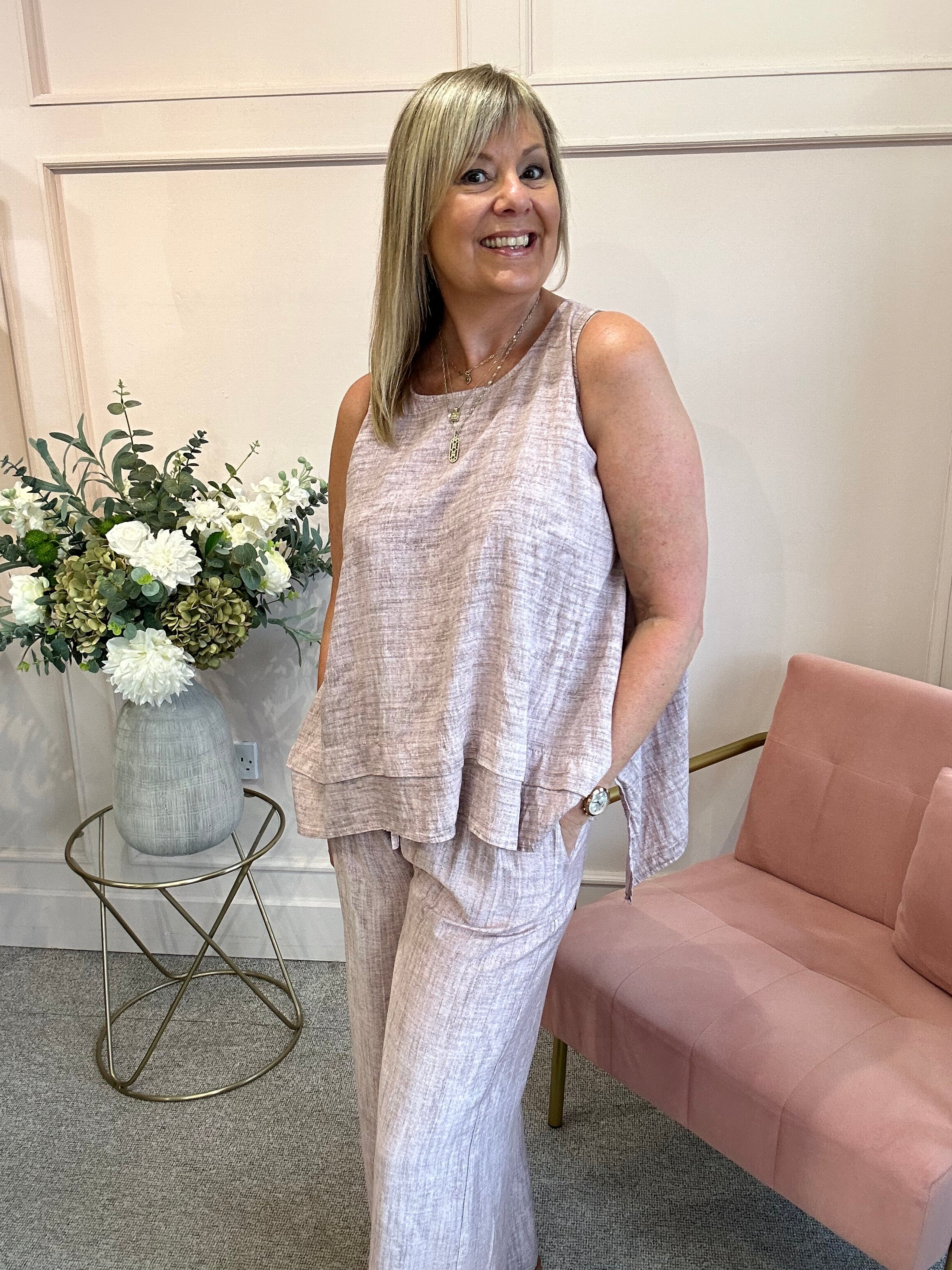 Sleeveless Top - Dusky Pink