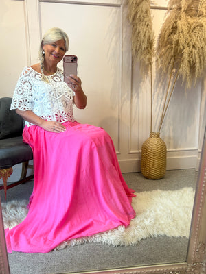 Floaty Maxi skirt - Bright Pink