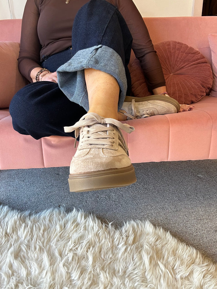 Trainer - Beige/Leopard
