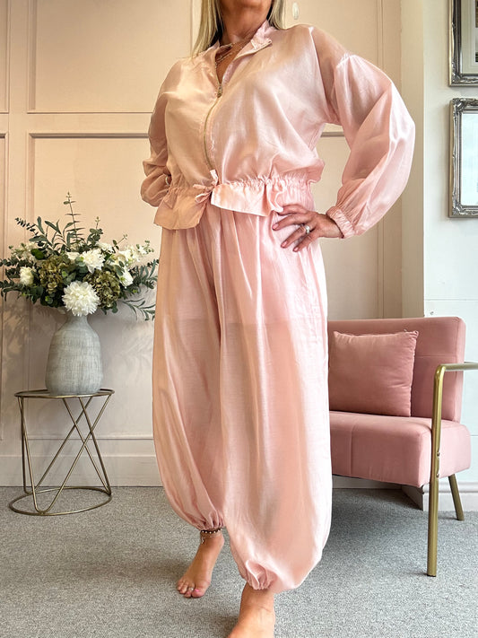 Lightweight Barrel Pant - Pink - Wardrobe By Simone