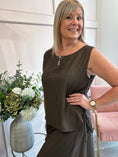 Load image into Gallery viewer, Side Tie Sleeveless Top - Brown
