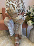 Load image into Gallery viewer, Lottie Weave Strap Sandal - Gold
