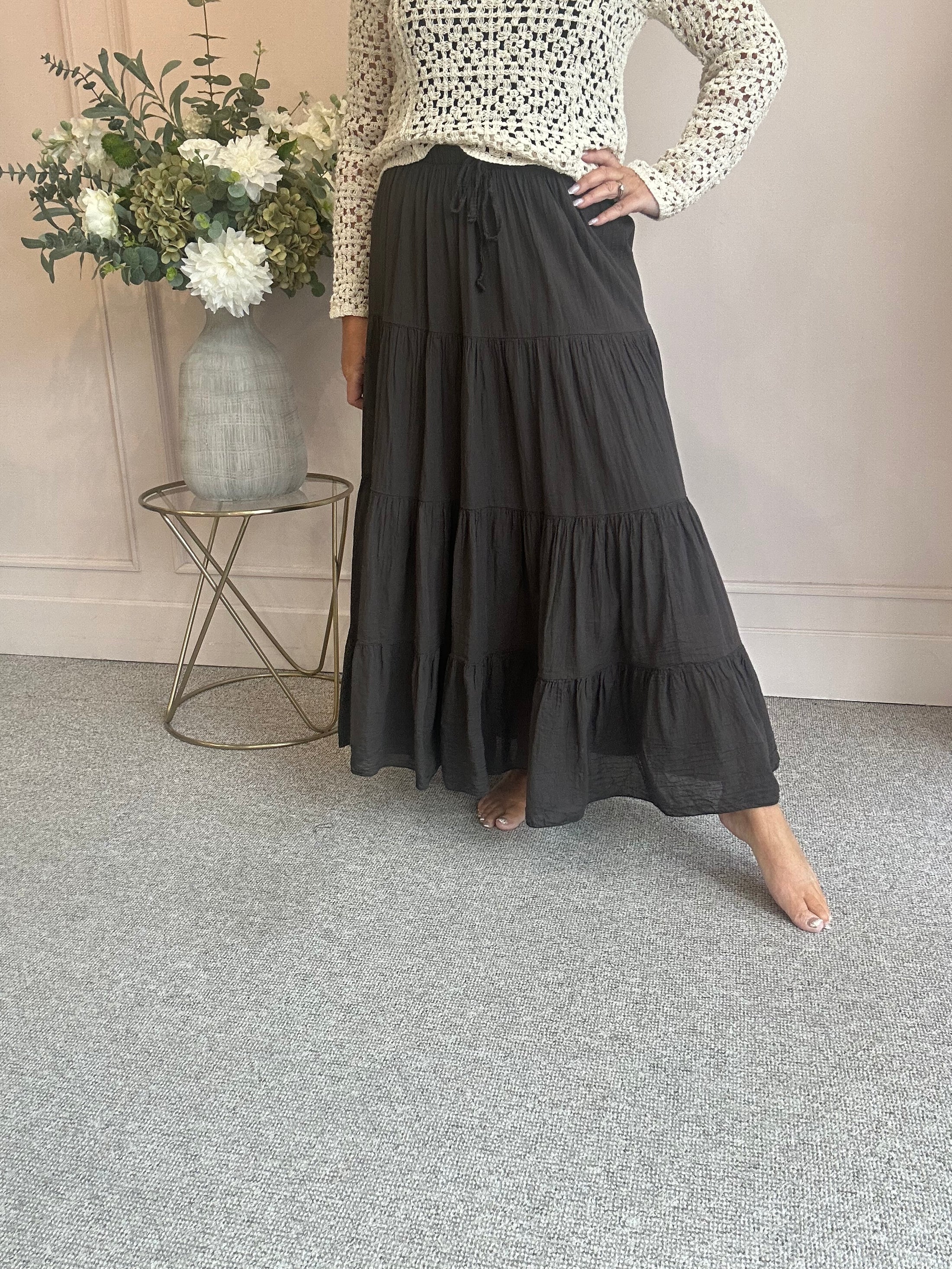 Gypsy Maxi Skirt - Black - Wardrobe By Simone