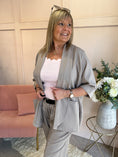 Load image into Gallery viewer, Blazer Oversized And Pant - Beige Coffee - Wardrobe By Simone
