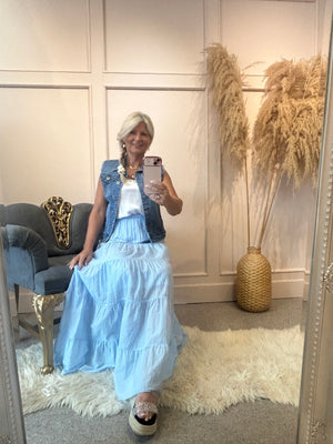 Gypsy Maxi skirt - Pale Blue