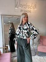Retro Pattern Shirt - White/Green