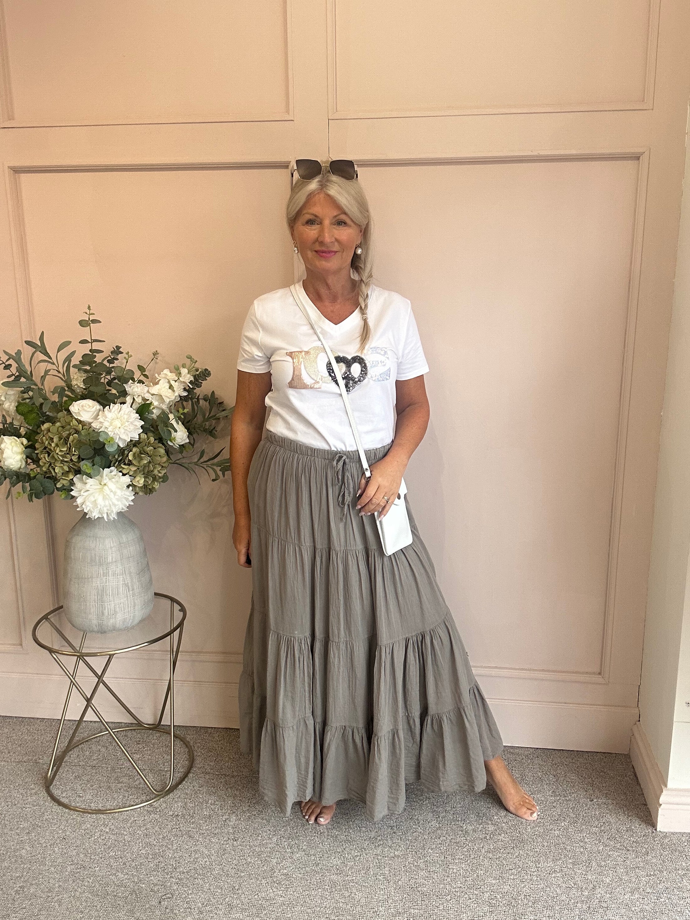 Love Sparkle T Shirt  - White - Wardrobe By Simone