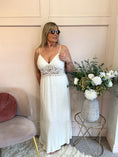 Load image into Gallery viewer, Boho Crochet Waist Maxi Dress - Soft Cream - Wardrobe By Simone
