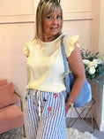 Load image into Gallery viewer, Frill Cap Sleeved Top  - Lemon - Wardrobe By Simone
