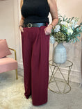 Load image into Gallery viewer, Twinkling & Sparkling Wide Leg Trouser - Burgundy
