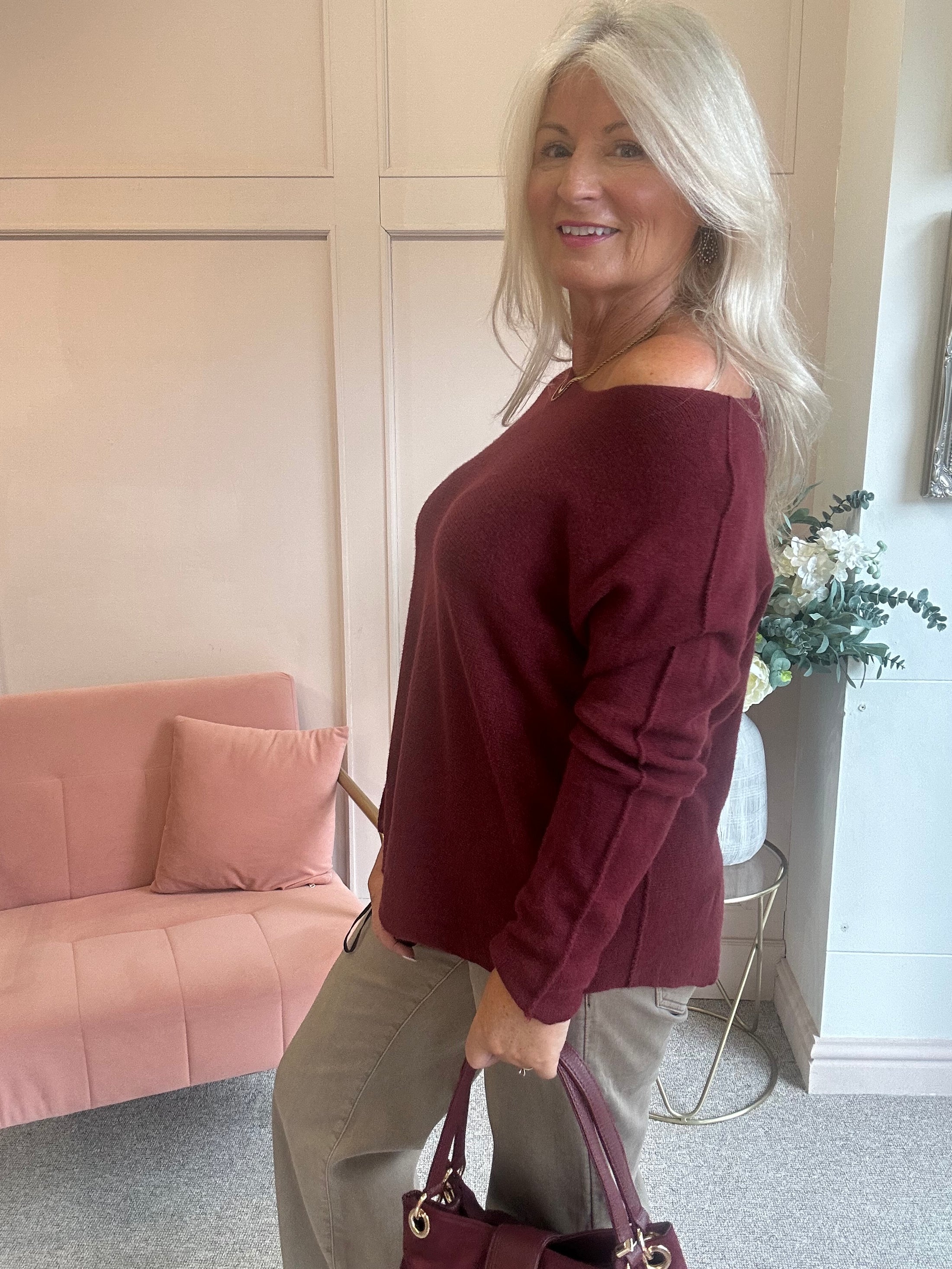 Just a Plain Jumper - Burgundy