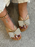 Load image into Gallery viewer, Diamante Bow Slider - Gold - Wardrobe By Simone
