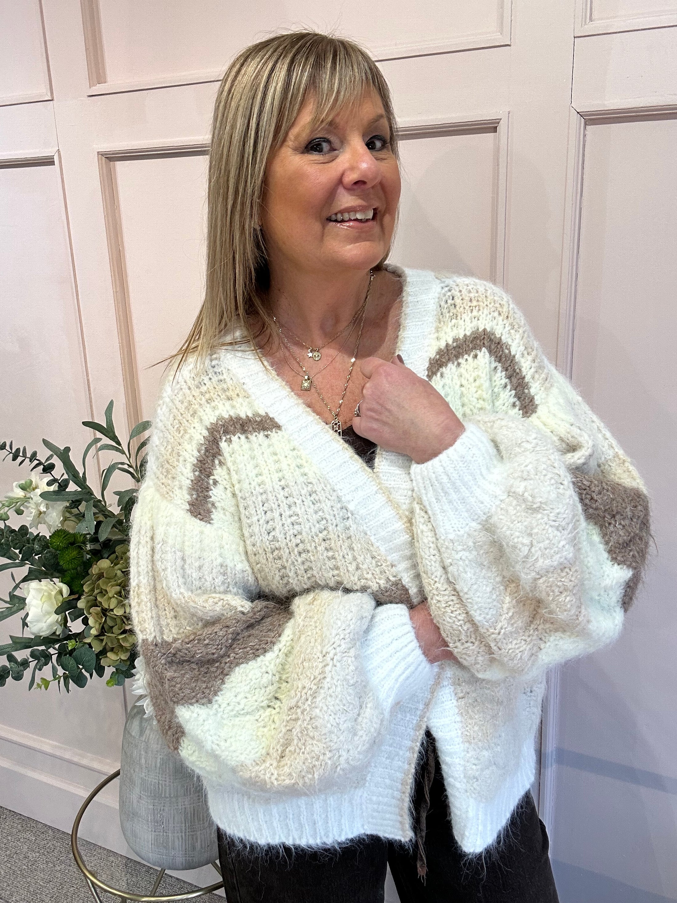 Cardigan - Beige/Cream