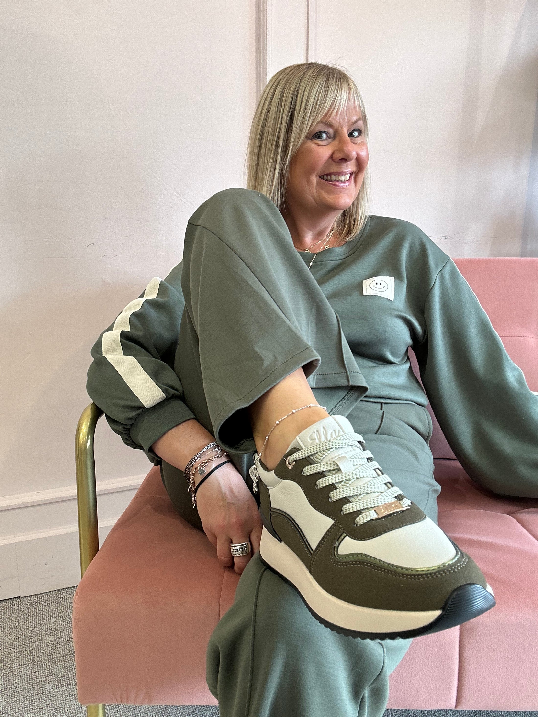 Nevada Trainer - Khaki - Wardrobe By Simone