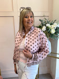 Load image into Gallery viewer, Dotty Zipped Top - Pink/Brown - Wardrobe By Simone
