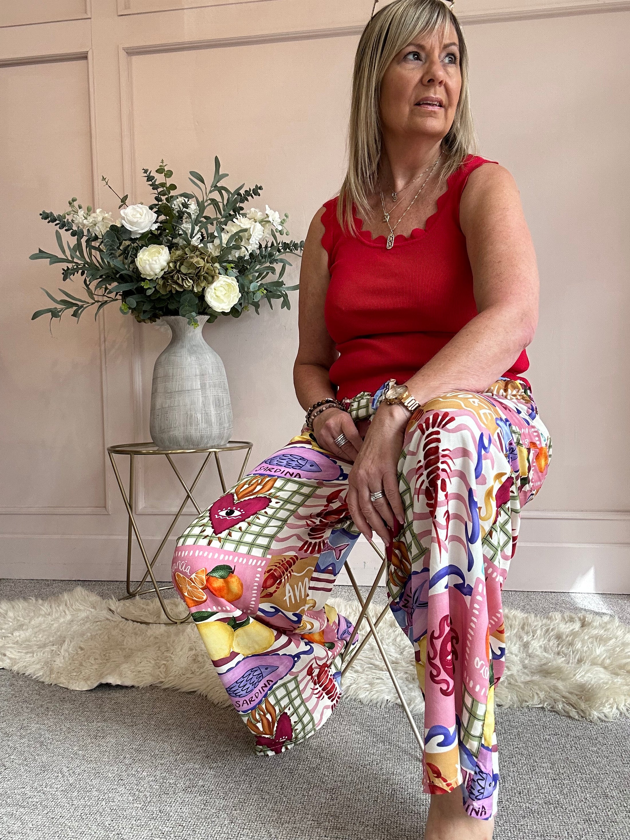 Under The Sea & Fruit Pant - Pinks/Mix - Wardrobe By Simone
