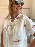 Load image into Gallery viewer, Pink Flowers Top & Shorts Set - White/Pink
