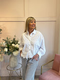 Load image into Gallery viewer, White Broderie Anglaise Shirt  - White - Wardrobe By Simone
