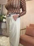 Load image into Gallery viewer, Scarf Tie Belted Pant - Cream
