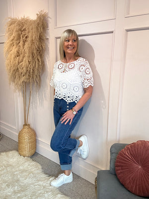 Crochet Little Top - White