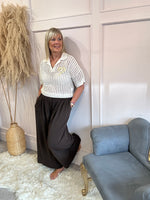 Super Wide Leg Lounge Pant - Brown