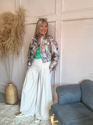 Glam Exotic Bird Design Jacket - Mixed