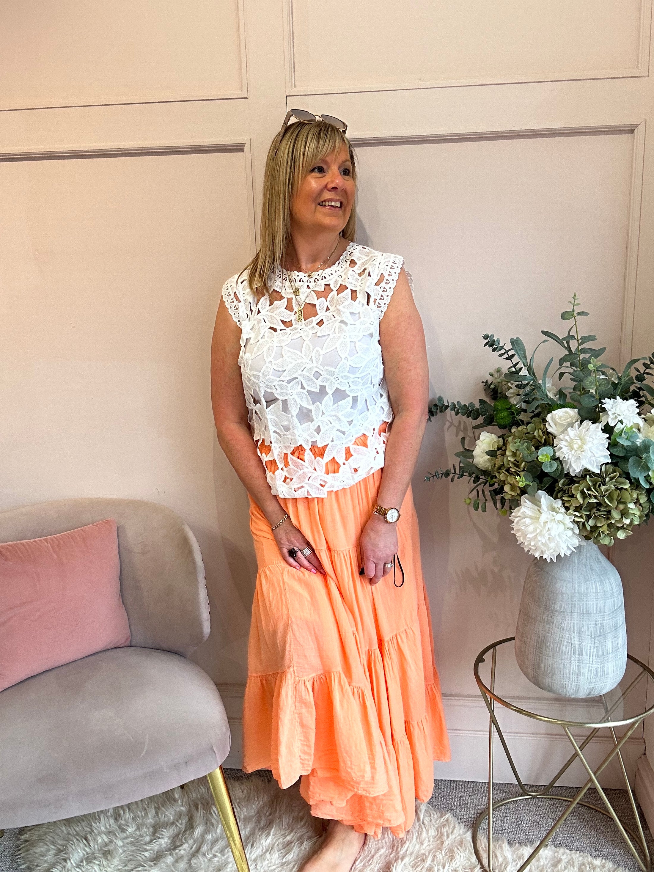 Gypsy Maxi Skirt - Orange - Wardrobe By Simone