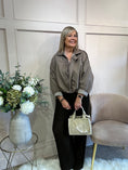 Load image into Gallery viewer, Suedette Zipped Jacket - Taupe
