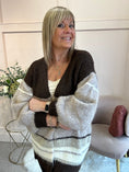 Load image into Gallery viewer, Striped Cardigan - Browns
