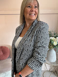 Load image into Gallery viewer, Checked & Ruched Blazer - Black/White
