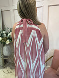 Load image into Gallery viewer, Halter Neck Maxi Dress - Pink/Cream - Wardrobe By Simone
