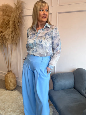 Floral Bloom Shirt - Blue