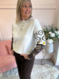 Load image into Gallery viewer, Embroidered Tribal Accents Jumper - Cream/Mix
