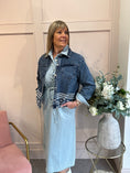 Load image into Gallery viewer, Embroidered Denim Jacket - Denim Blue - Wardrobe By Simone
