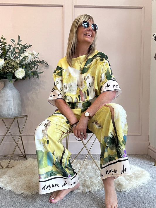 Santorini Trouser - yellow One Size - Wardrobe By Simone
